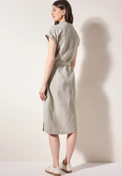 Leinenmix-Blusenkleid
