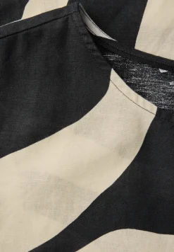 Leinenmix Print-Blusenshirt