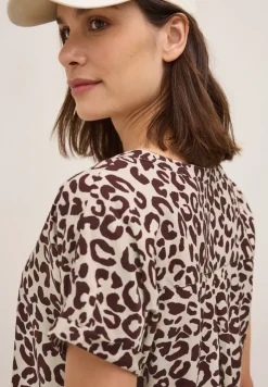 Leo Split Neck Bluse