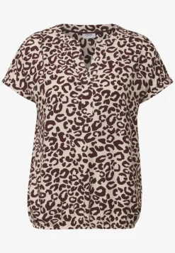 Leo Split Neck Bluse