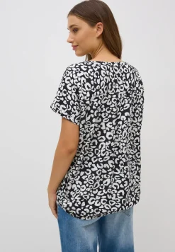 Leo Split Neck Bluse