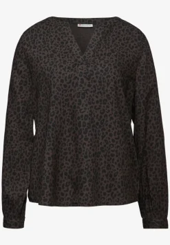 Leo Split Neck Bluse