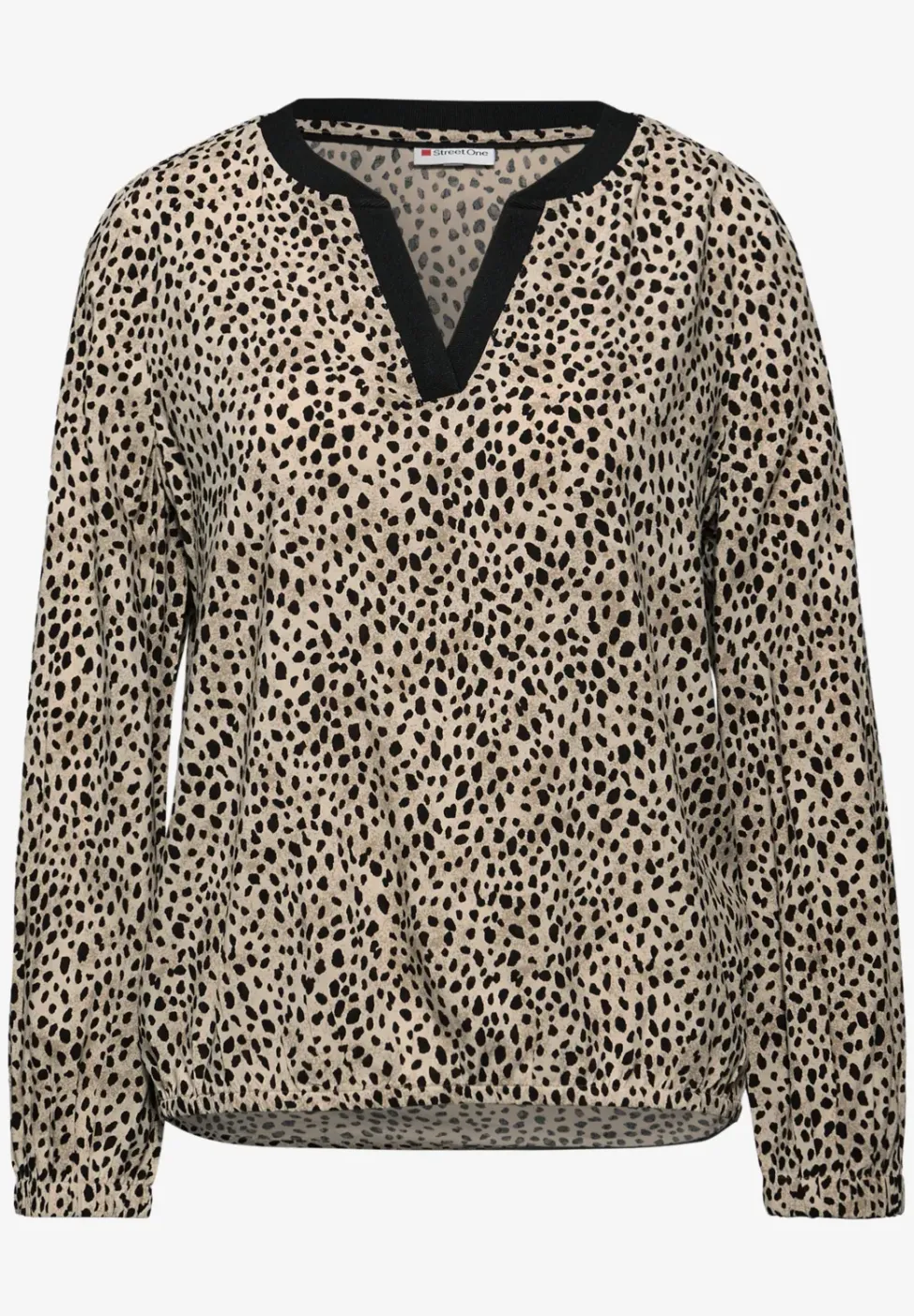 Leo Split Neck Bluse
