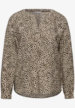 Leo Split Neck Bluse