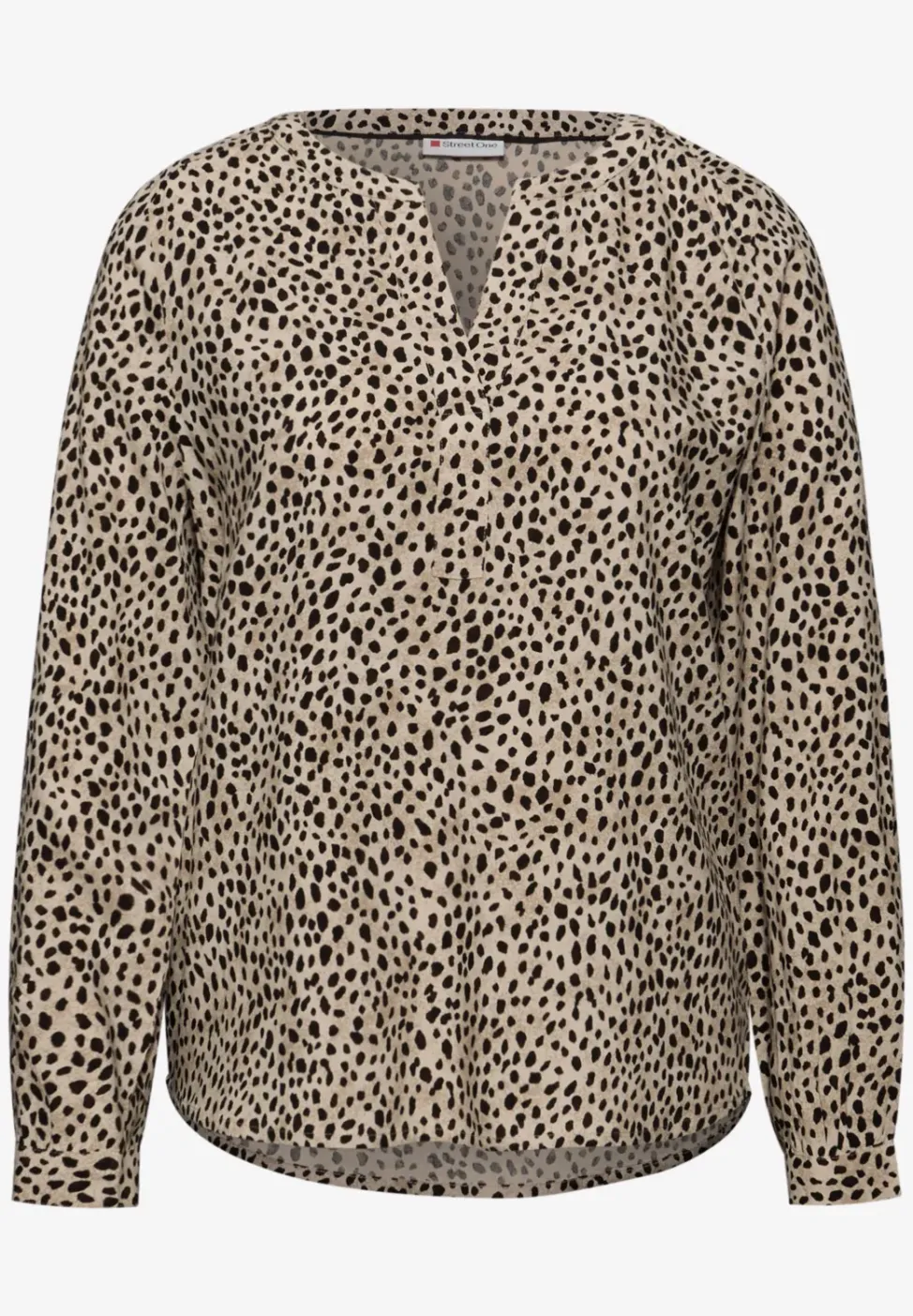 Leo Split Neck Bluse