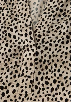 Leo Split Neck Bluse