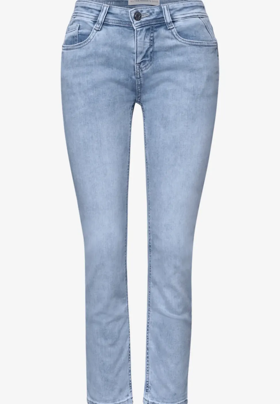 Low Waist Slim Leg Jeans im Casual Fit