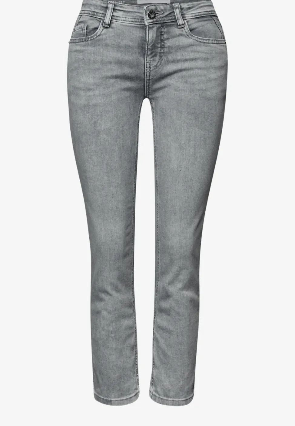 Low Waist Slim Leg Jeans im Casual Fit
