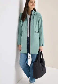 Mantel mit Kapuze und 2-Wege-Zipper