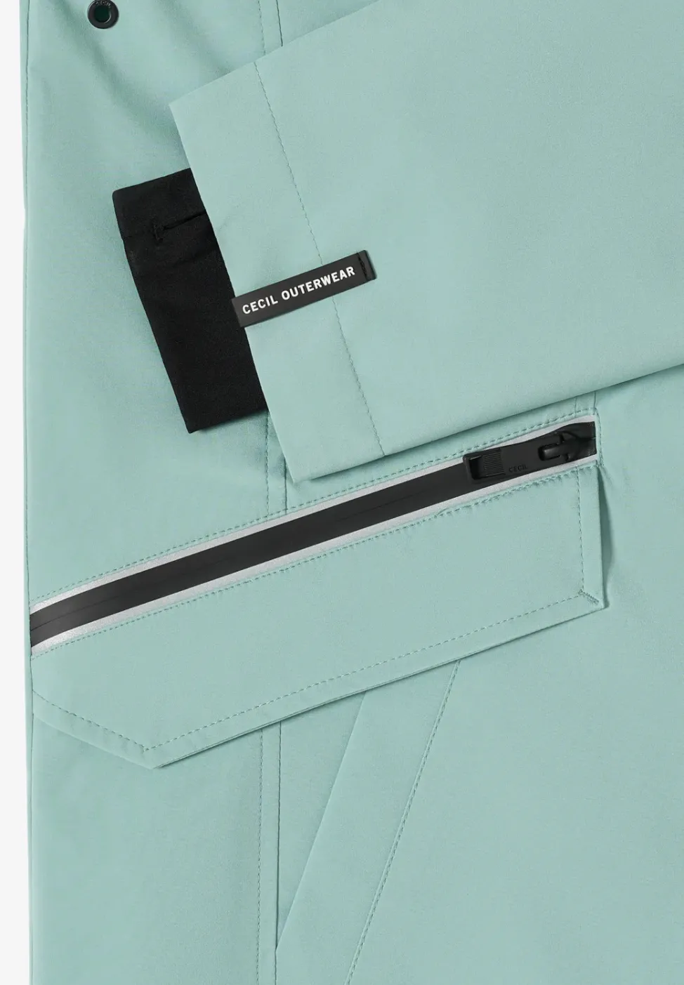 Mantel mit Kapuze und 2-Wege-Zipper