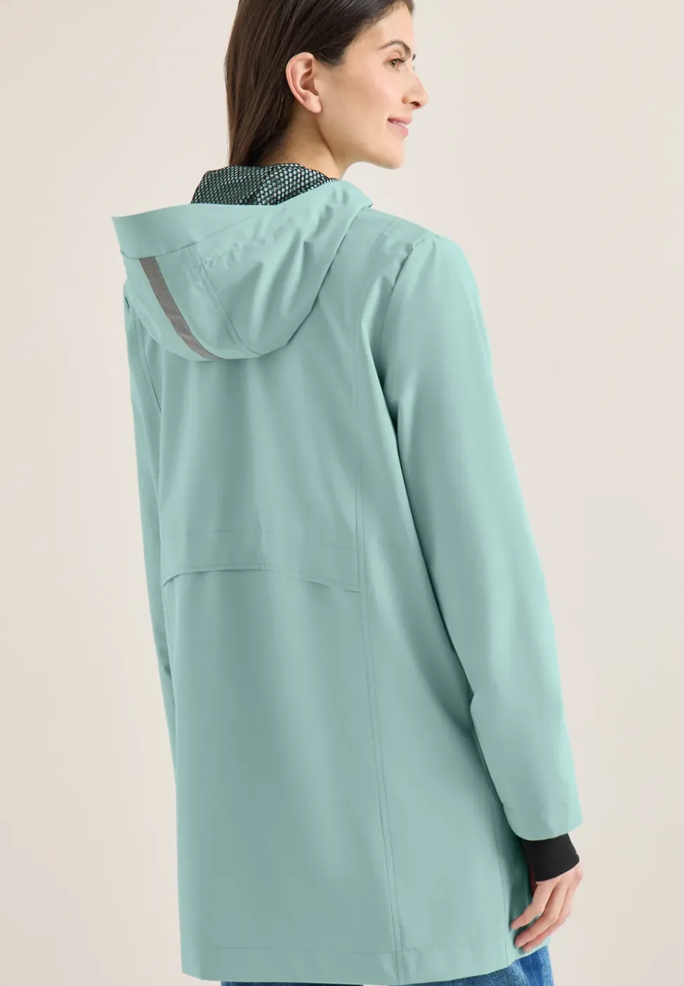 Mantel mit Kapuze und 2-Wege-Zipper
