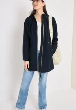 Mantel mit Kapuze und 2-Wege-Zipper