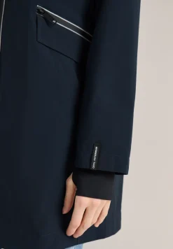 Mantel mit Kapuze und 2-Wege-Zipper