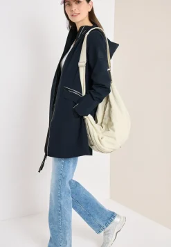 Mantel mit Kapuze und 2-Wege-Zipper