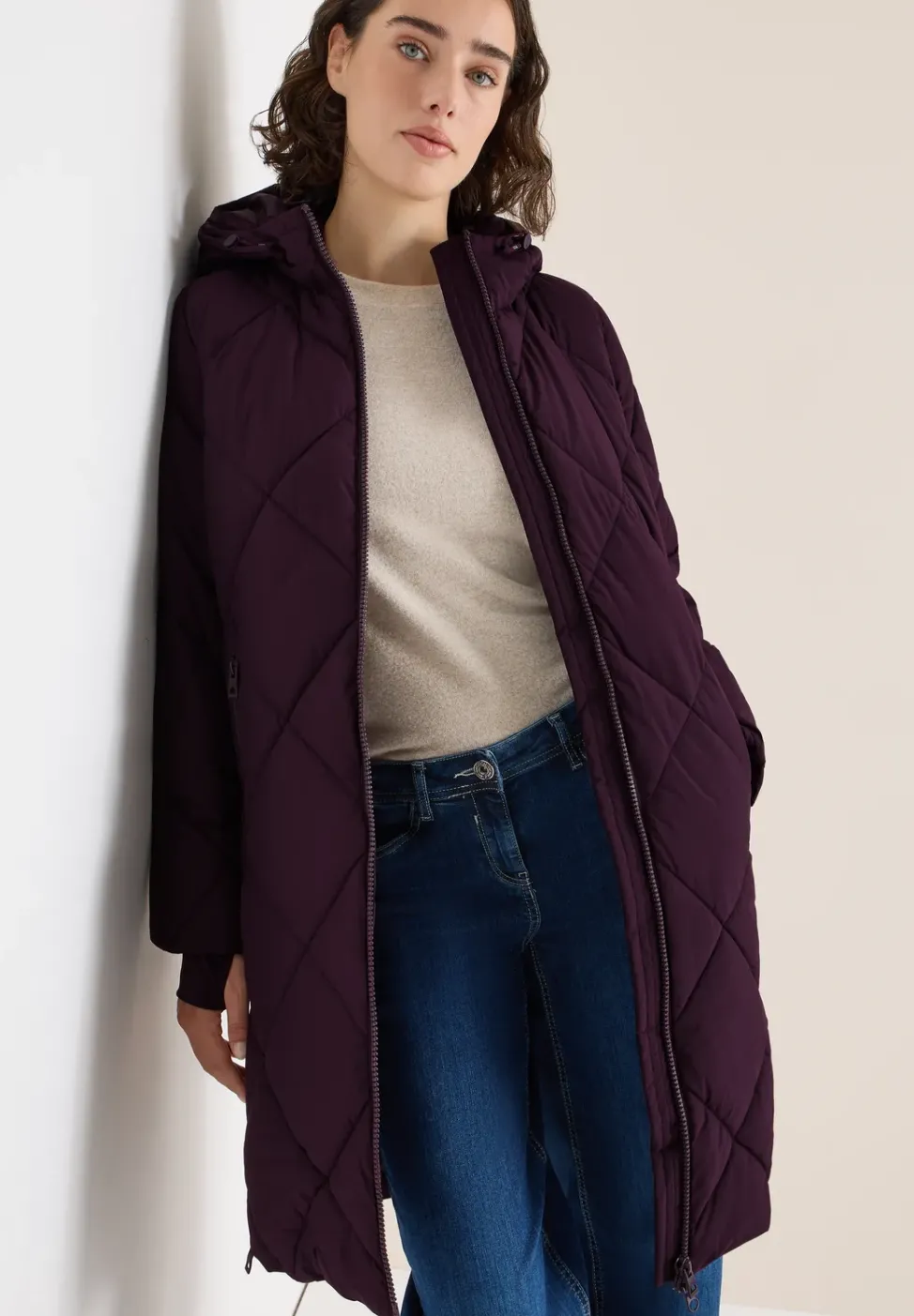 Mantel mit Rucksack Strings