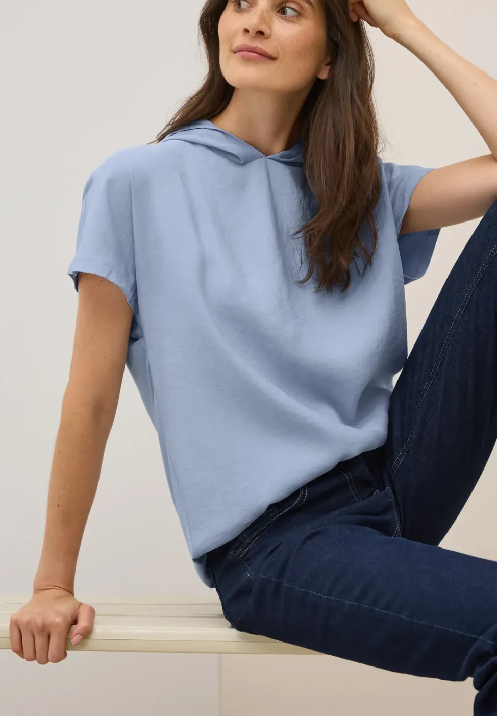 Materialmix Kapuzenshirt