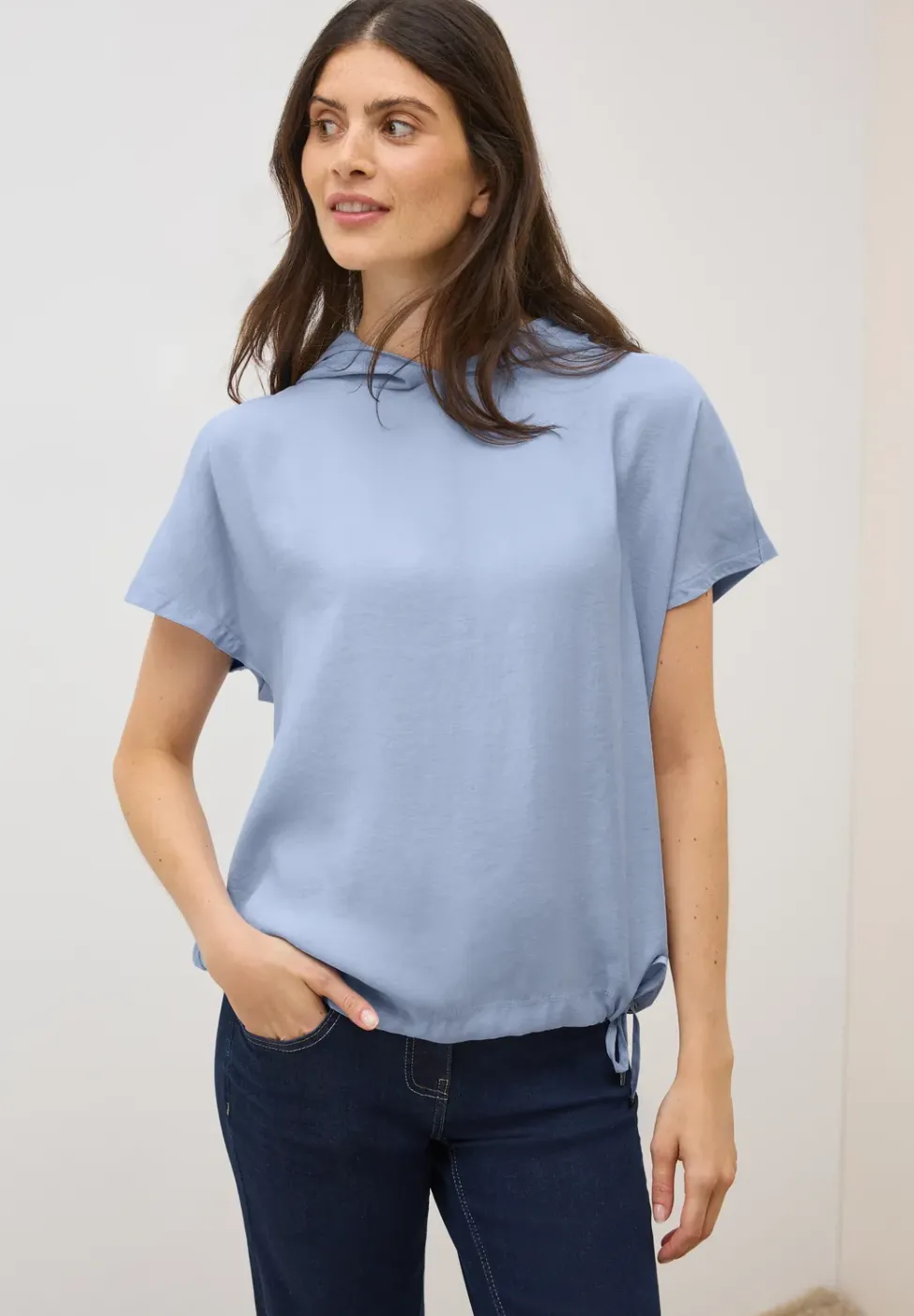 Materialmix Kapuzenshirt