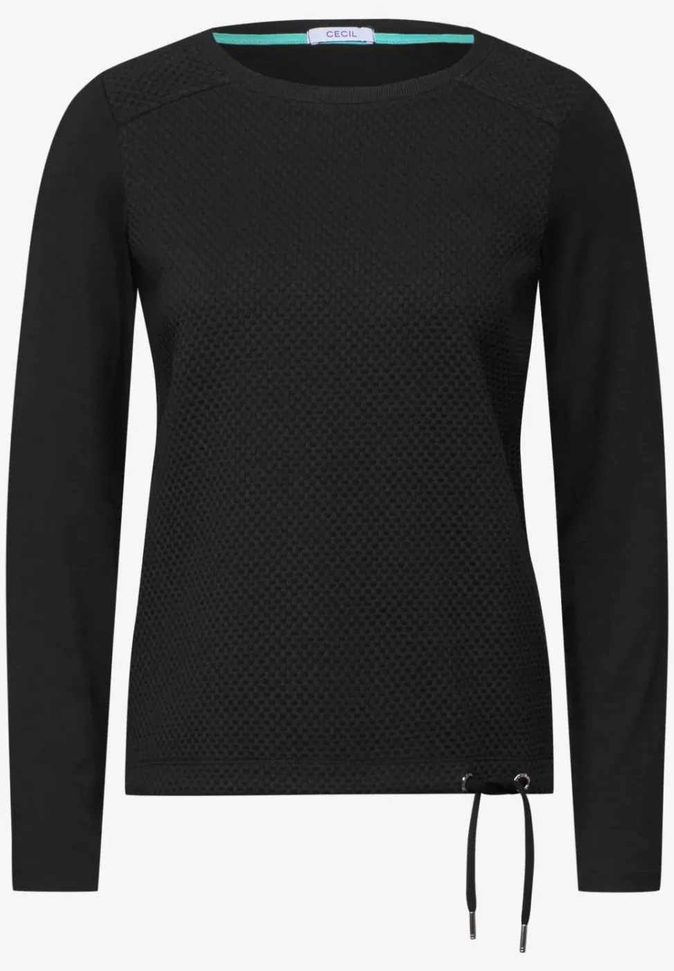 Materialmix Langarmshirt