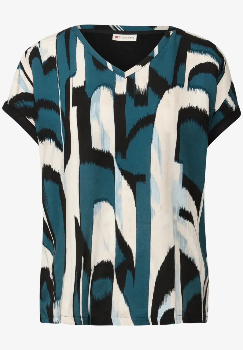 Materialmix Ikat Print Shirt