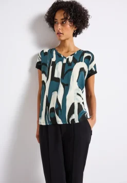Materialmix Ikat Print Shirt