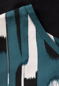 Materialmix Ikat Print Shirt