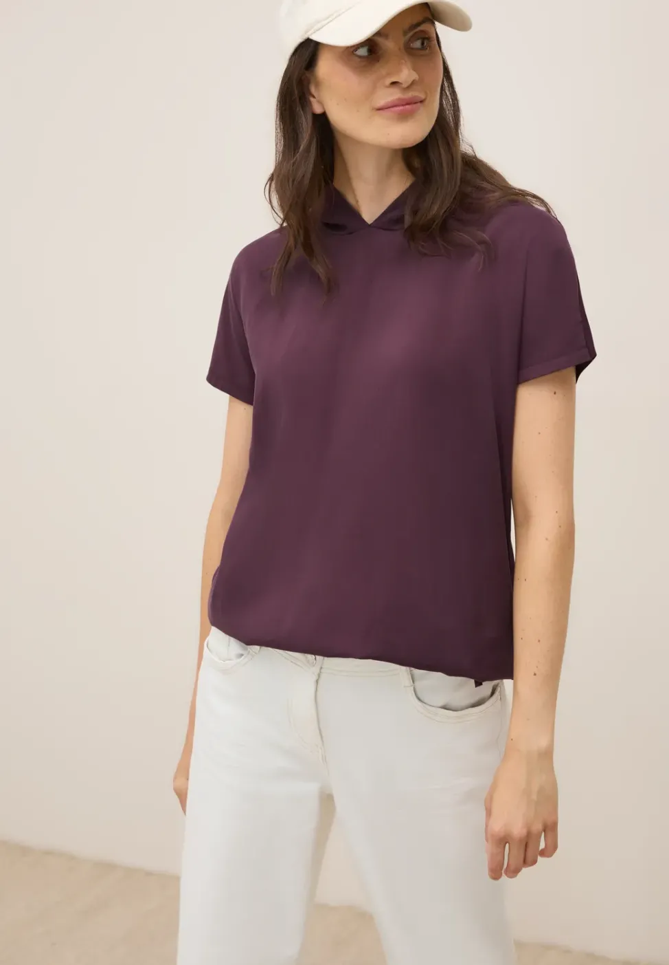 Materialmix Kapuzenshirt