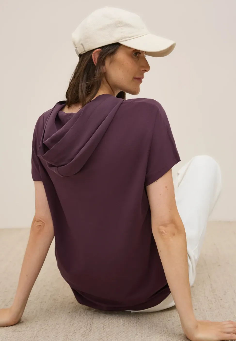 Materialmix Kapuzenshirt