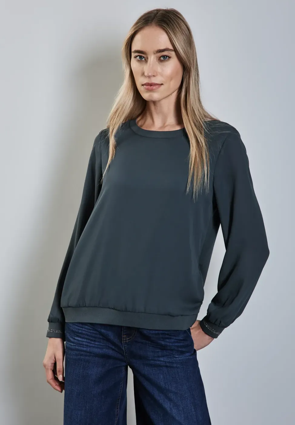 Materialmix-Shirt