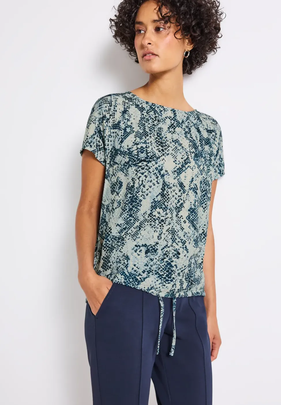 Materialmix Snake Shirt