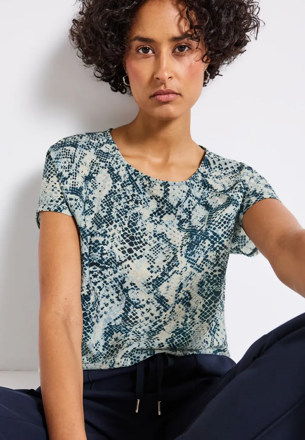 Materialmix Snake Shirt