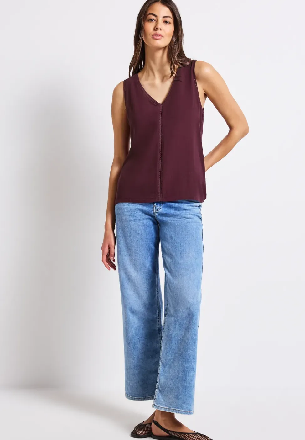 Materialmix Top mit Tape