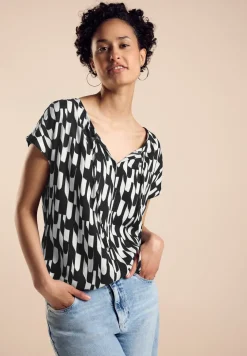 Materialmix-T-Shirt