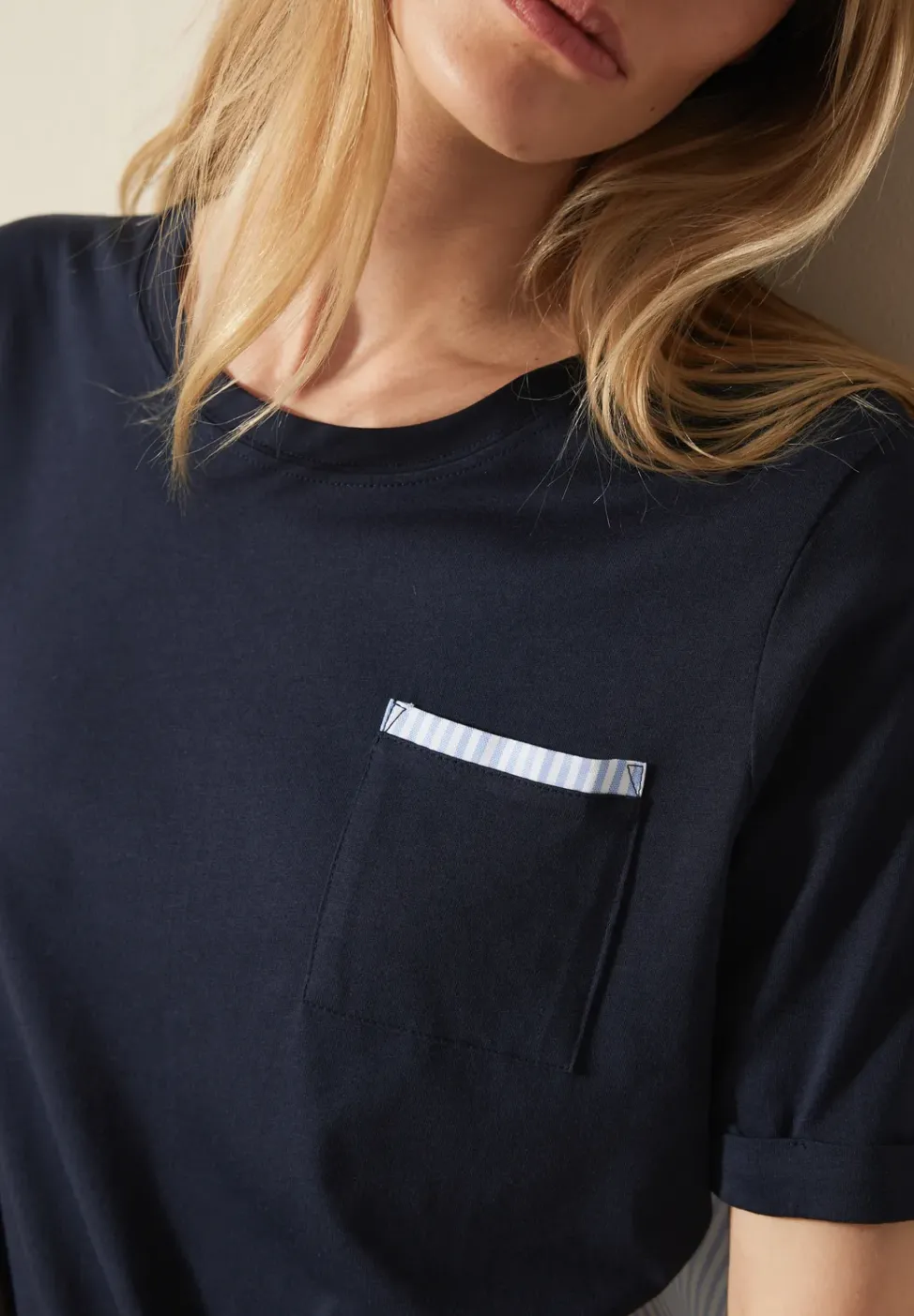 Materialmix T-Shirt