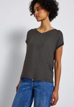 Materialmix V-Neck Shirt