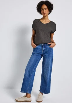 Materialmix V-Neck Shirt