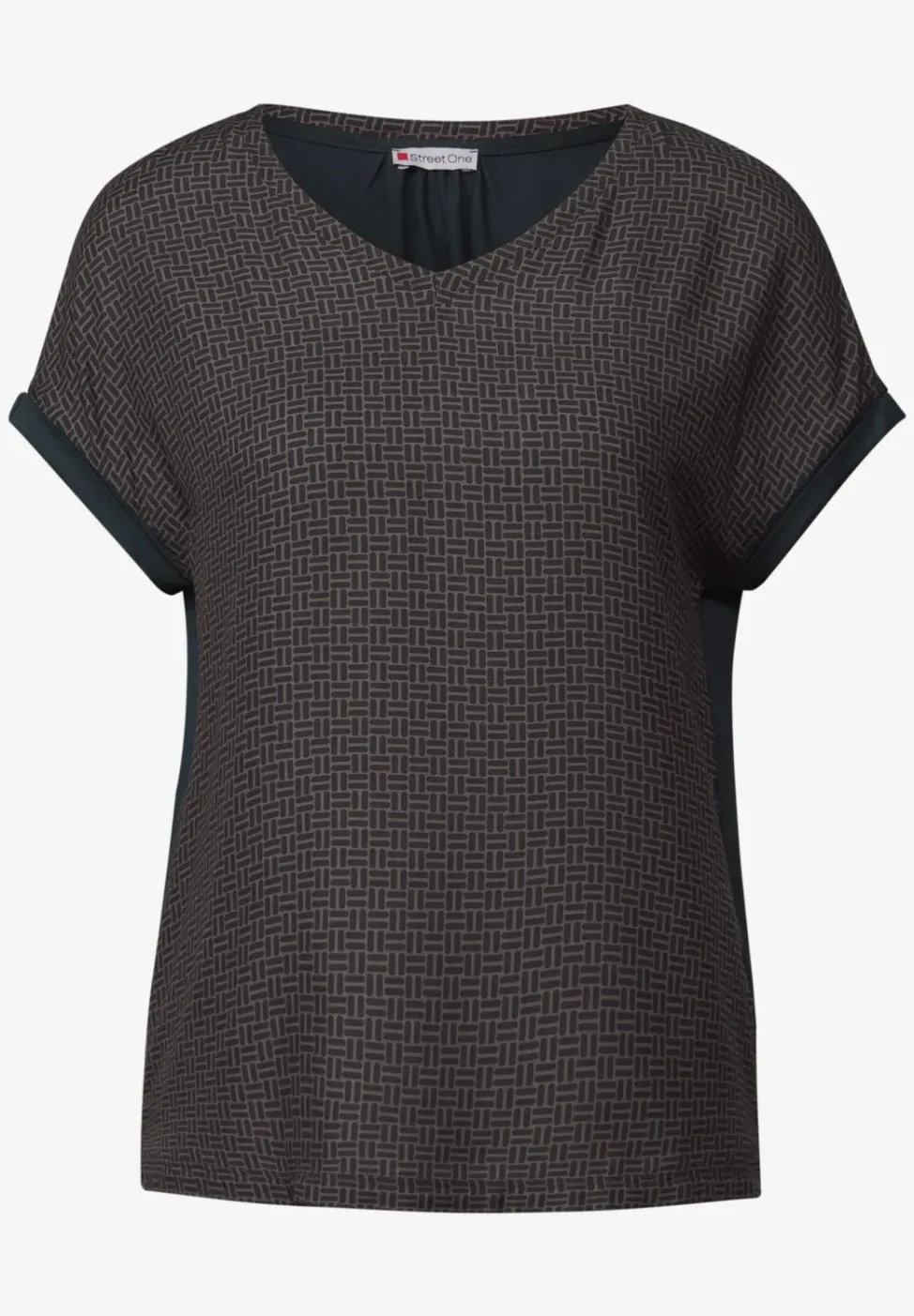 Materialmix V-Neck Shirt