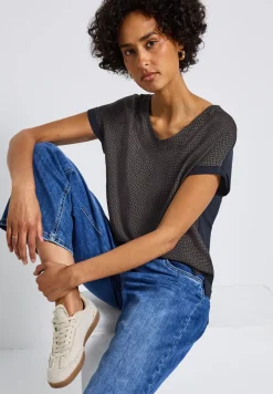 Materialmix V-Neck Shirt