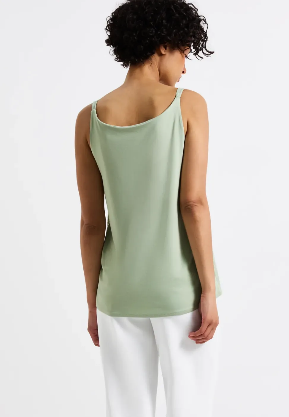 Materialmix V-Neck Top