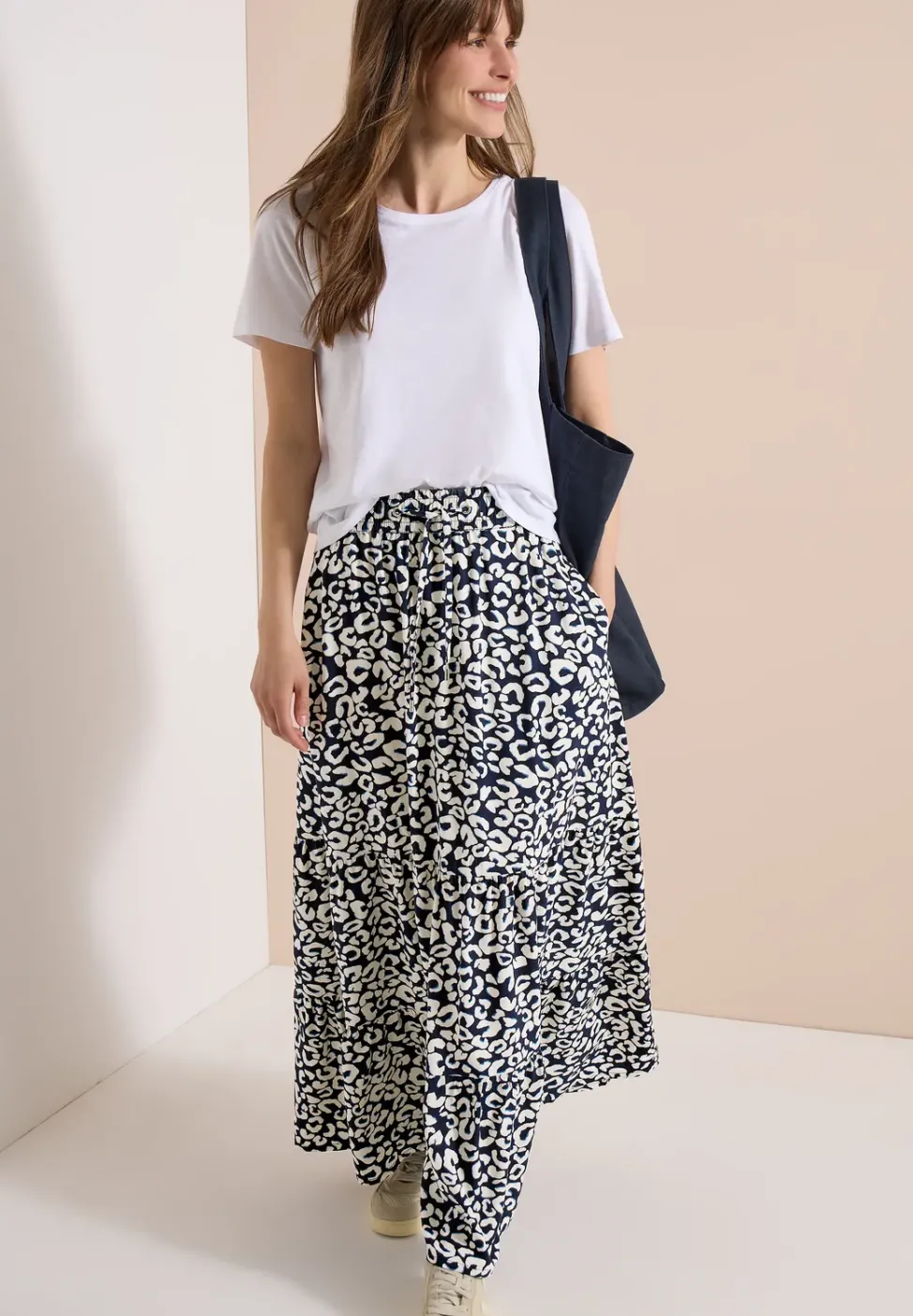 Maxi-Rock mit Leo Print