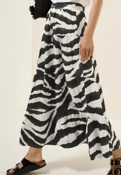 Maxi-Rock mit Zebra Print