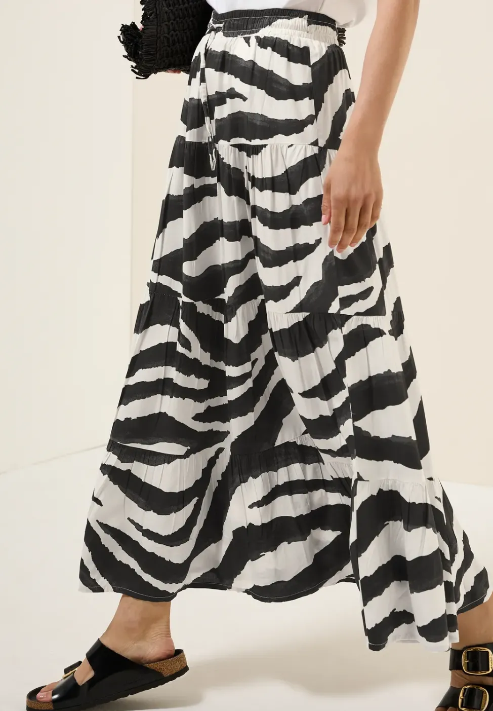Maxi-Rock mit Zebra Print