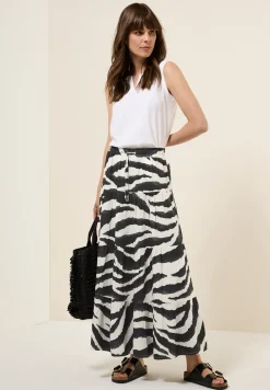 Maxi-Rock mit Zebra Print