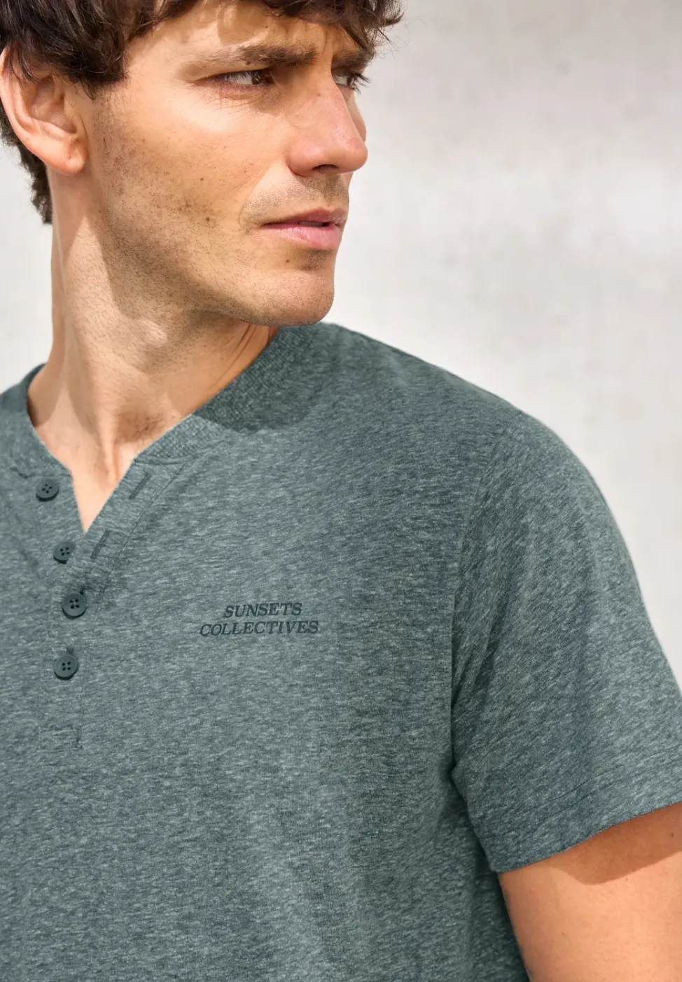 Melange Henley T-Shirt