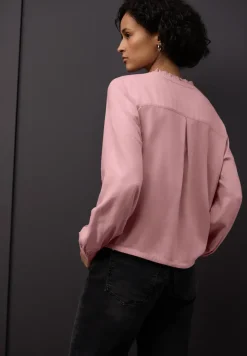 Melange Bluse mit Rüschen