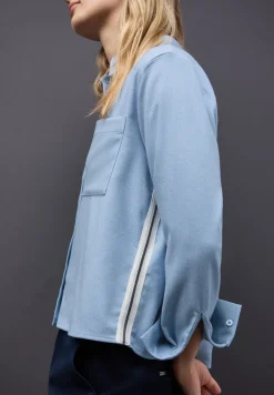 Melange Bluse mit Tape