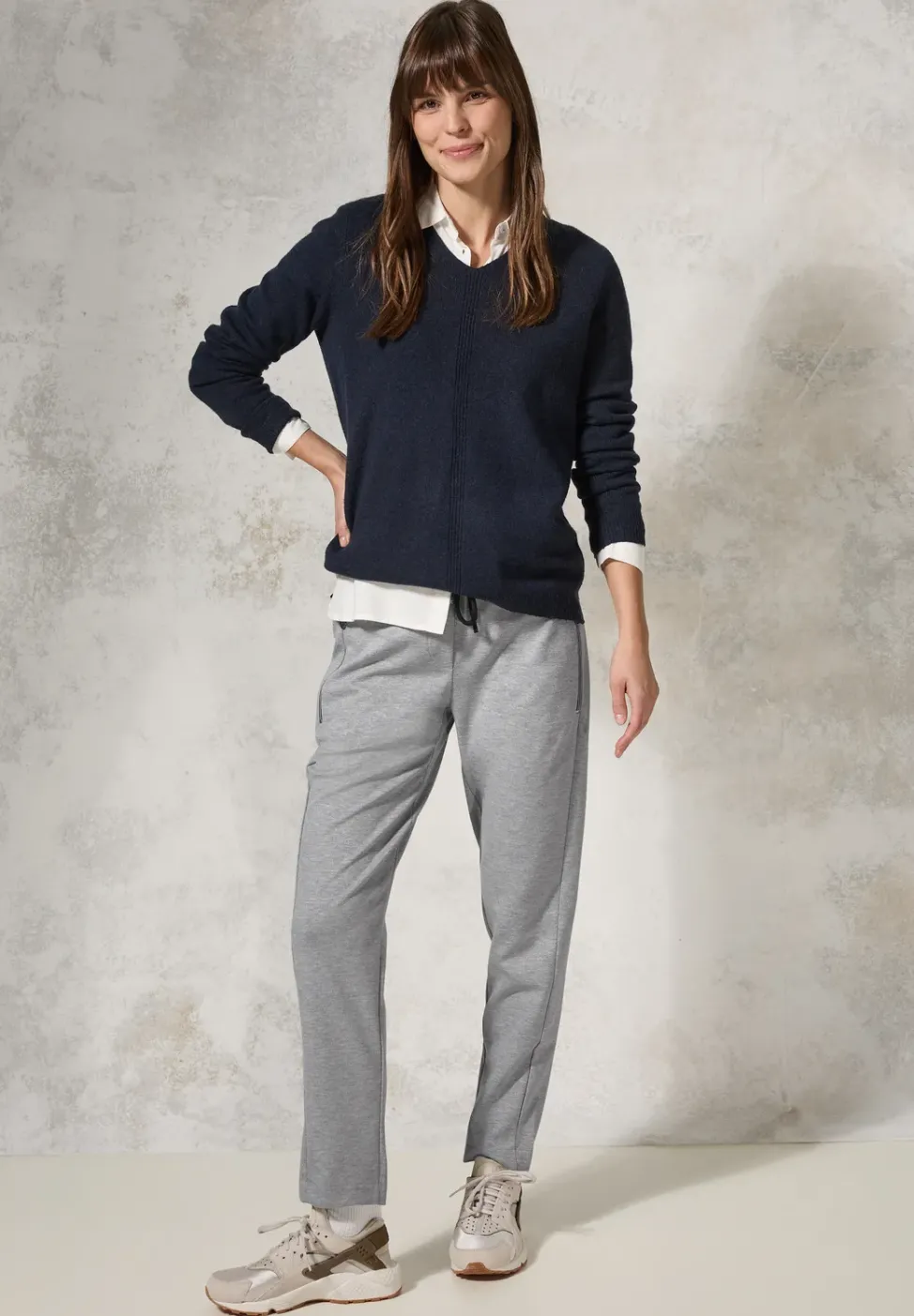 Melange-Look Hose