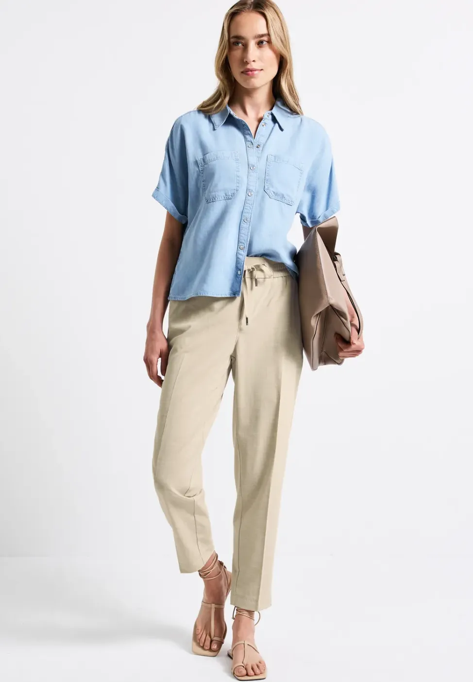 Melange-Look Hose