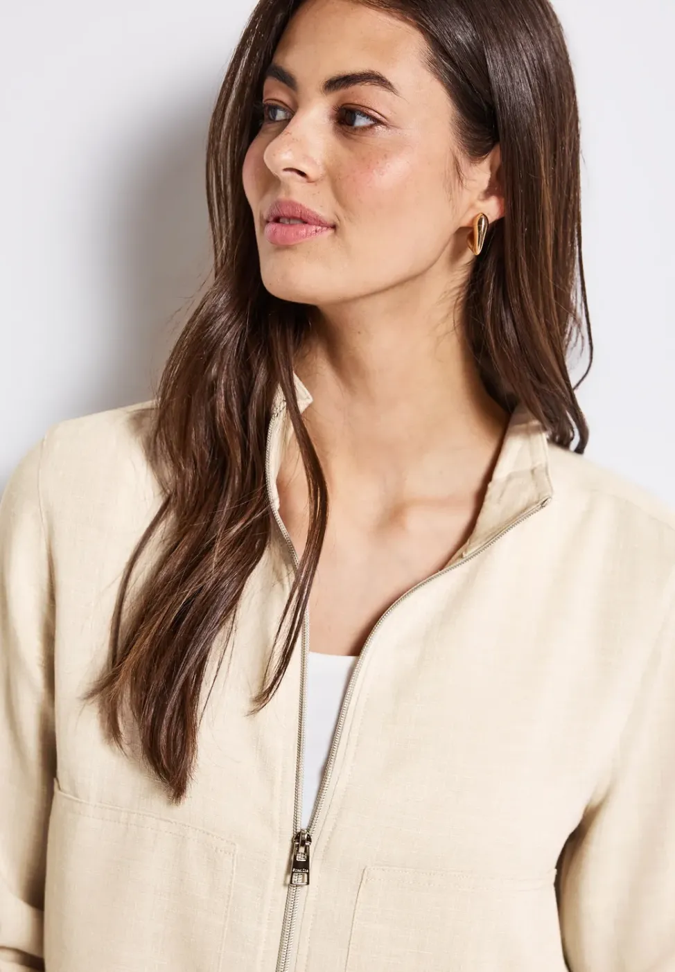 Melange-Look Jacke