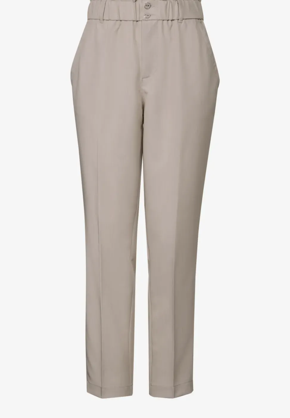 Melange-Look Paperbag Hose