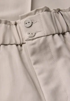 Melange-Look Paperbag Hose
